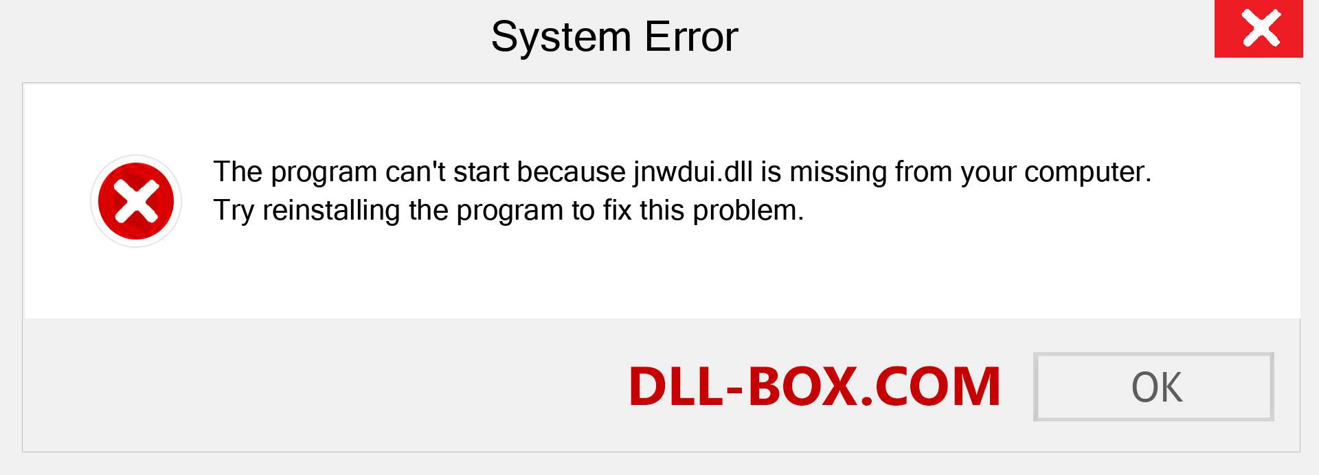  jnwdui.dll file is missing?. Download for Windows 7, 8, 10 - Fix  jnwdui dll Missing Error on Windows, photos, images